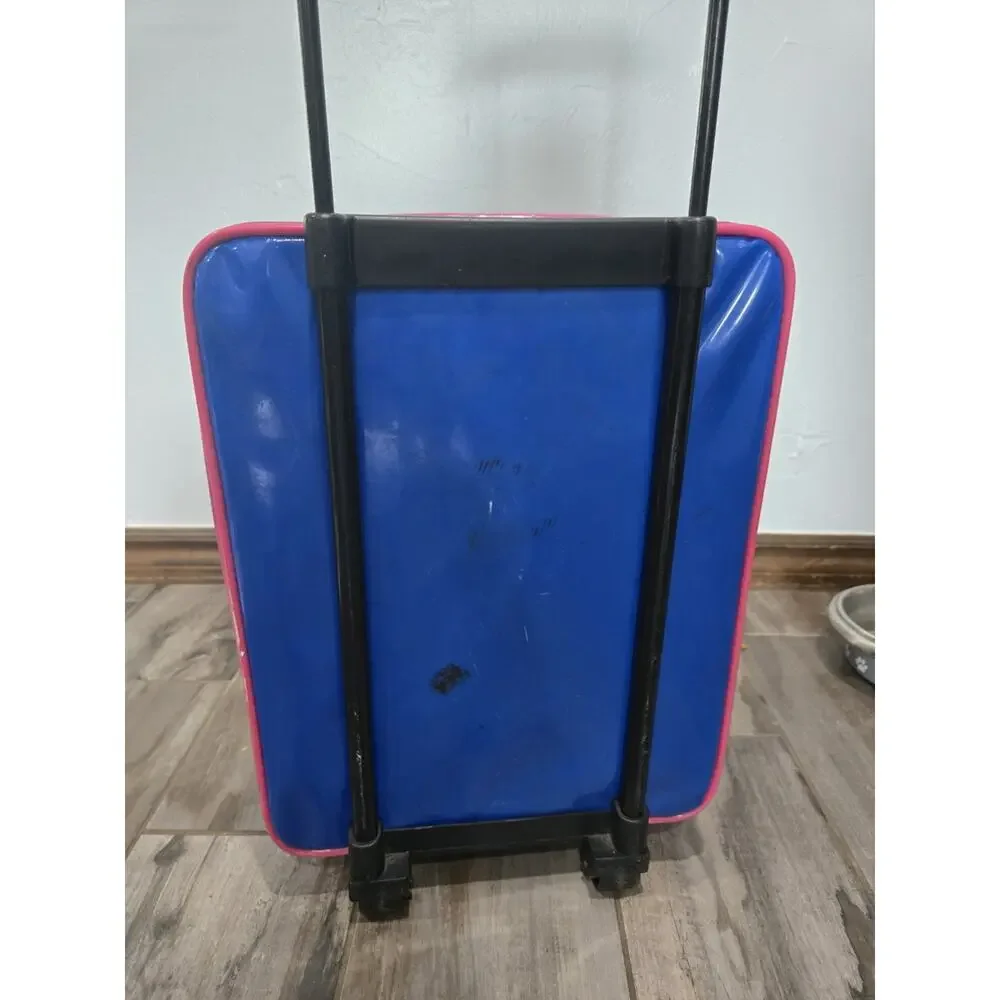 Vintage Tweety Bird Rolling Suitcase Luggage Carry On Travel Bag Pink Blue